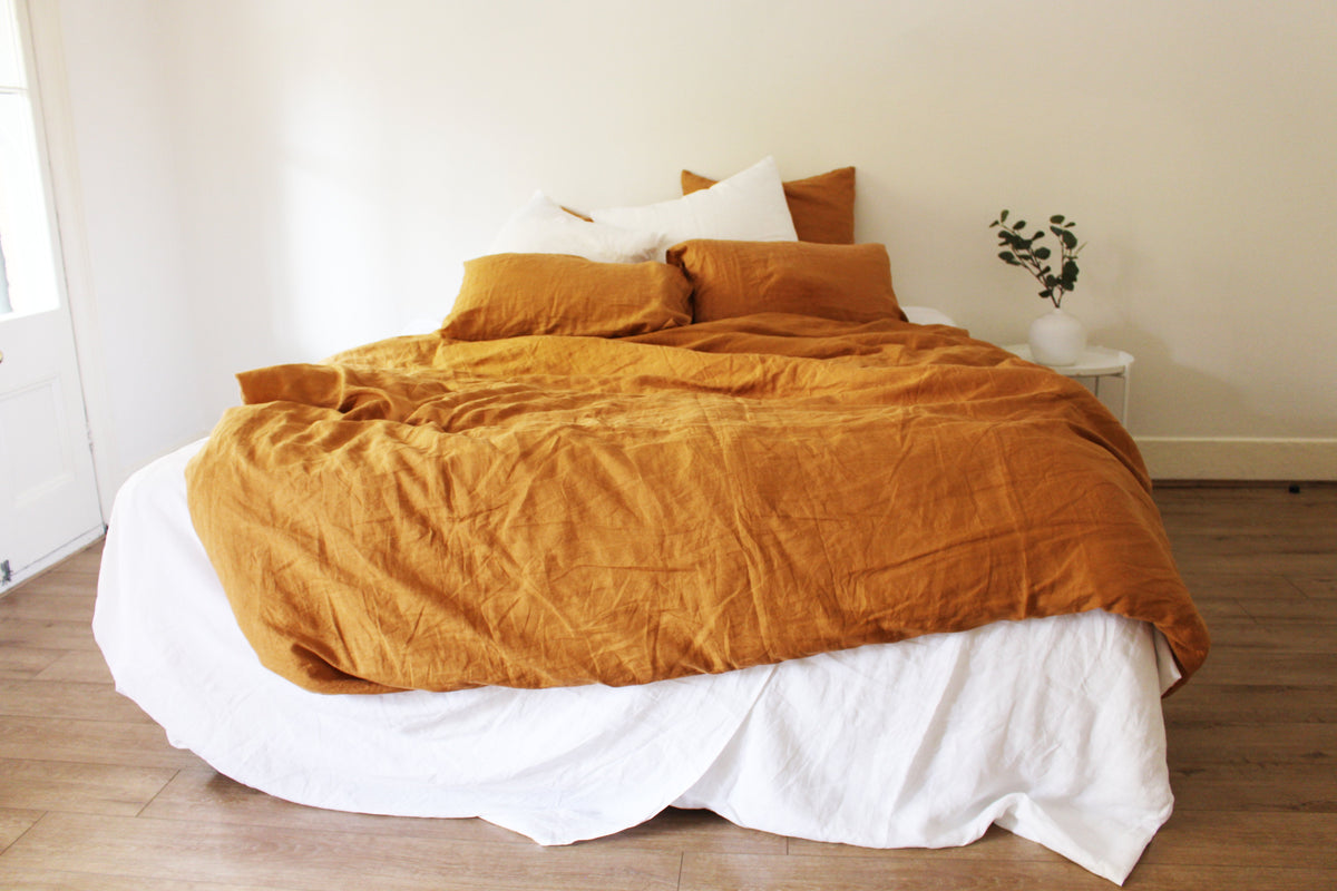 Duvet Cover - Terracotta Linen