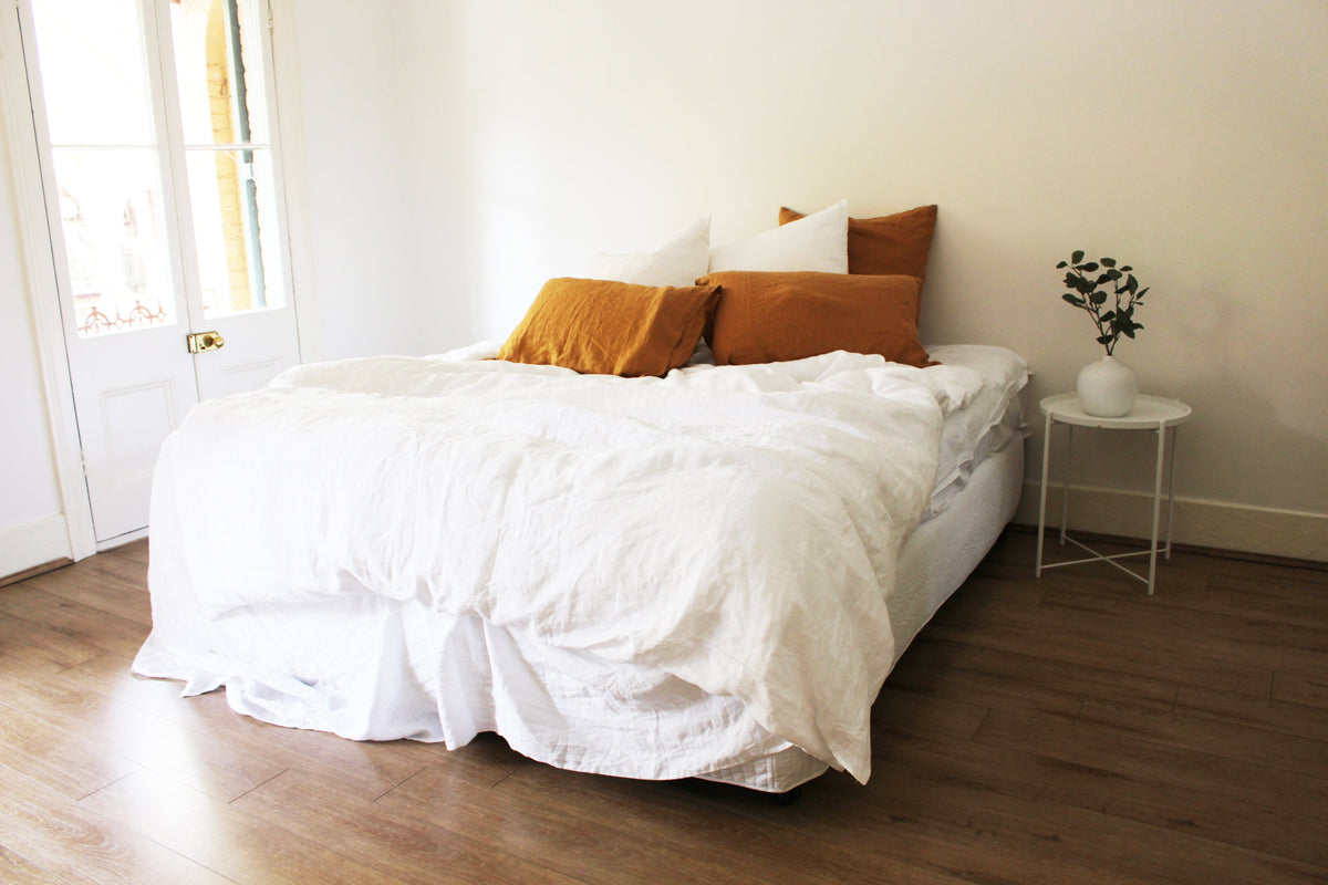 Fitted Sheet - French White Linen