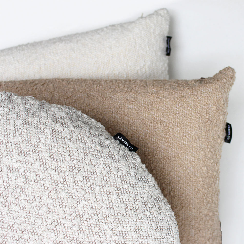 Cushion Cover - Vanilla Boucle - Round, 45cm