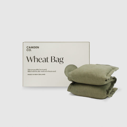 Wheat Bag - Green Moss Linen (Slip Cover)