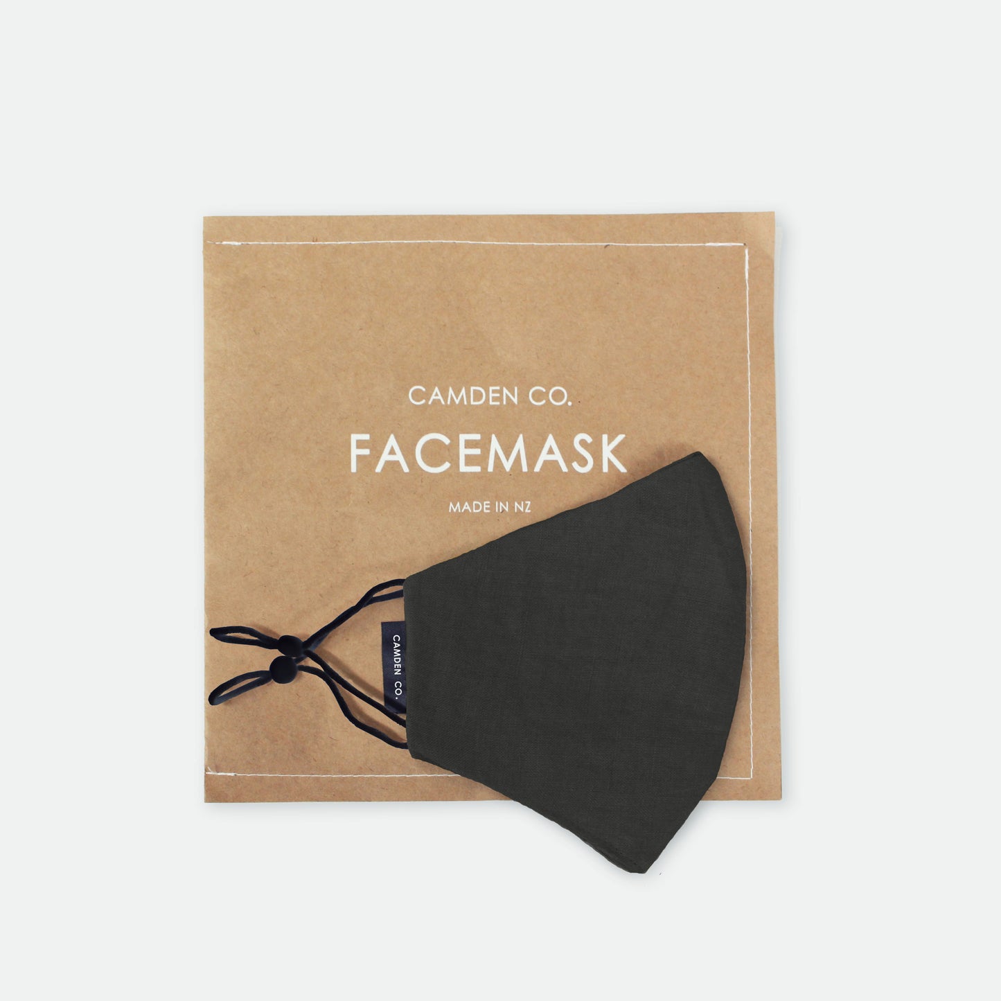 Face Mask - Black Linen