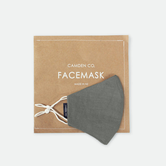 Face Mask - Charcoal Linen