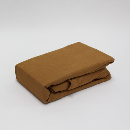 Linen Fitted Sheet - Terracotta