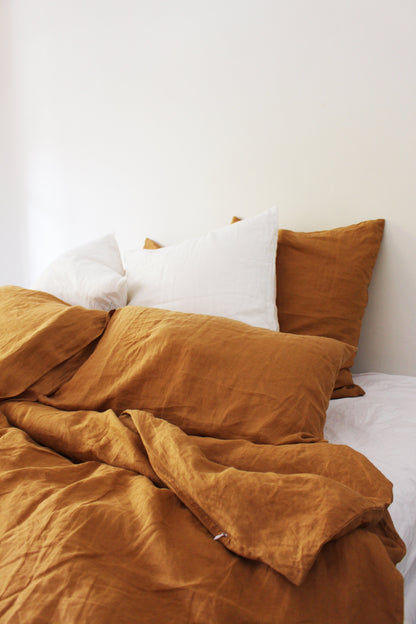 Linen Pillow Cases - Set of 2 - Terracotta