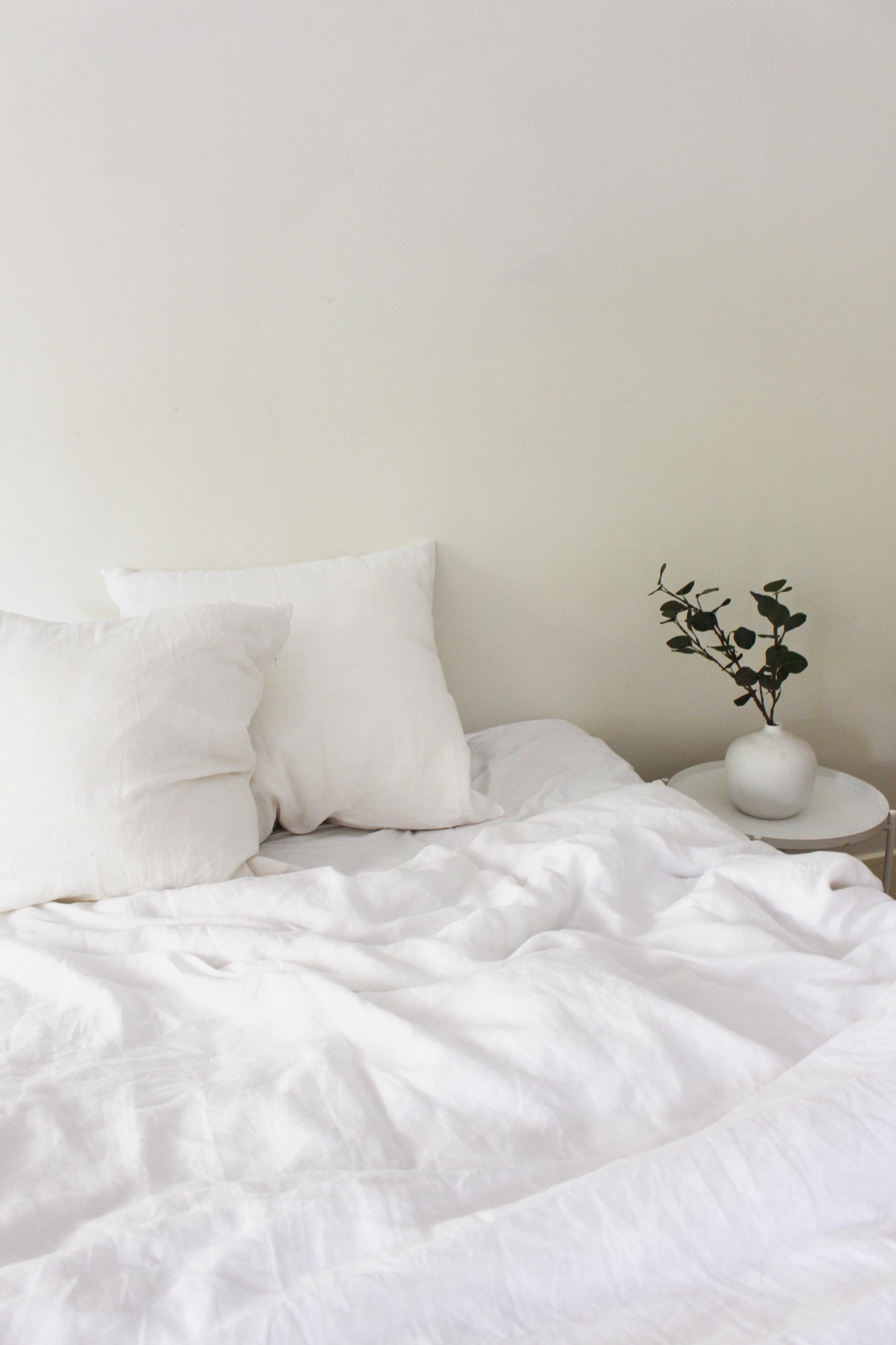 Pillow Case - Euro - French White Linen (Set of 2)