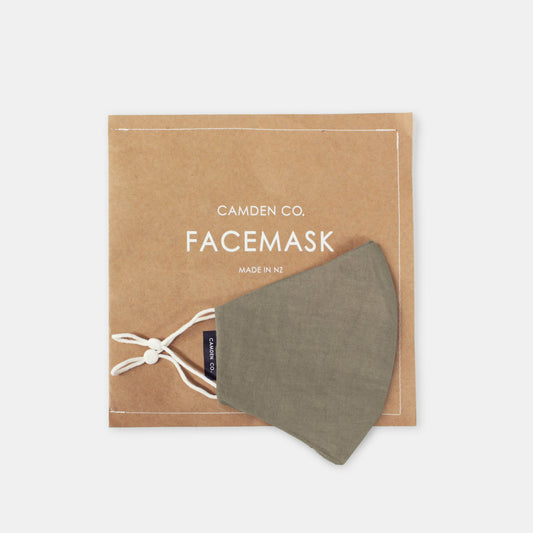 Face Mask - Green Moss Linen